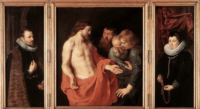 RUBENS, Pieter Pauwel The Incredulity of St Thomas Sweden oil painting art